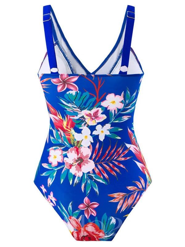 Maiô Feminino Decote em V Floral Tropical Verão 2026