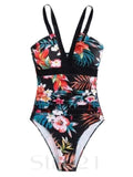 Maiô Feminino Decote em V Floral Tropical Verão 2026