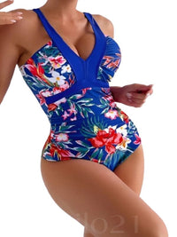 Maiô Feminino Decote em V Floral Tropical Verão 2026