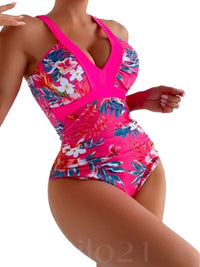 Maiô Feminino Decote em V Floral Tropical Verão 2026