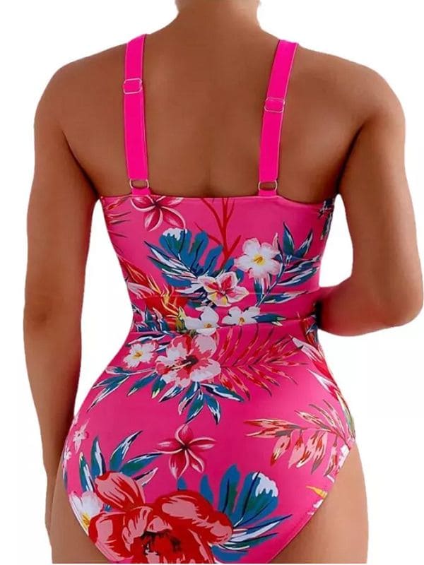 Maiô Feminino Decote em V Floral Tropical Verão 2026