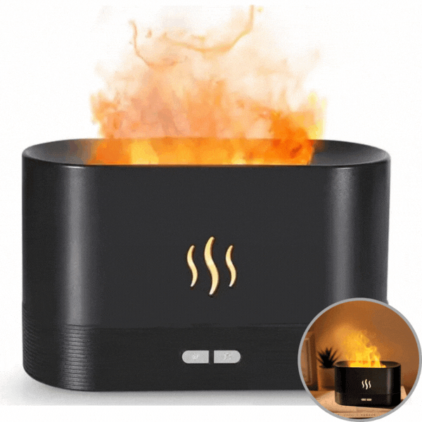 Umidificador Air Flame com Efeito Chama de Ar Ultrassônico