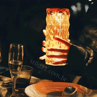 Luminária de Luxo Cristal Light 16 Cores – Sensível ao Toque + Controle Remoto
