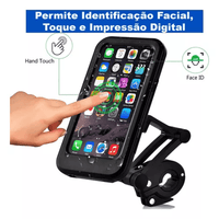 Suporte de Celular para Moto e Bike Impermeável e Giratório