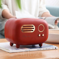 Suporte de Caixa de Lenços em Forma de Rádio Retrô