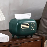 Suporte de Caixa de Lenços em Forma de Rádio Retrô