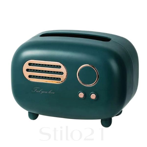 Suporte de Caixa de Lenços em Forma de Rádio Retrô