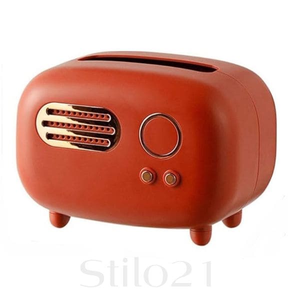 Suporte de Caixa de Lenços em Forma de Rádio Retrô