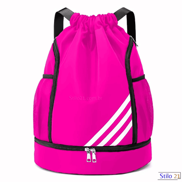 Mochila Saco Esportiva Impermeável Anti-Roubo com Cordão
