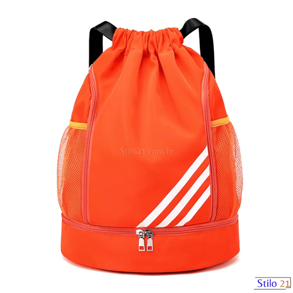 Mochila Saco Esportiva Impermeável Anti-Roubo com Cordão