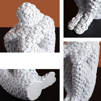 Escultura Homem Pensador Em Resina Arte Abstrata