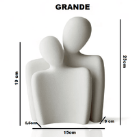 Escultura de Casal Almas Gêmeas Abraçados em Cerâmica  — Promoção