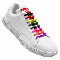 Cadarços Silicone Coloridos Adulto Infantil Sem Nós -[COMPRE 1 E LEVE 2]