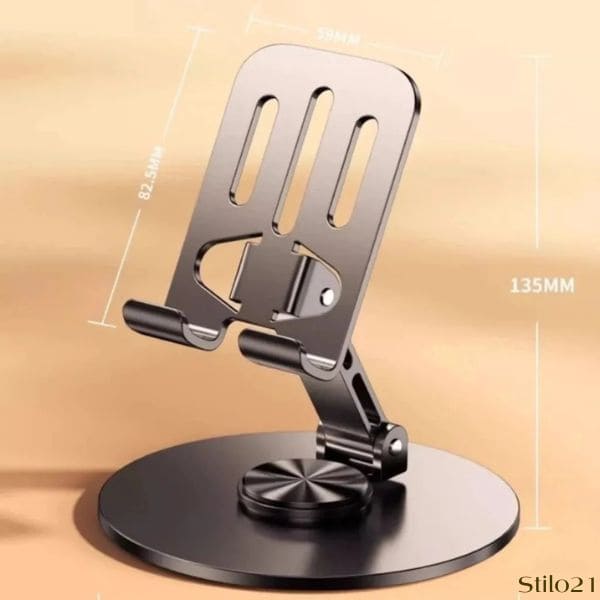 Suporte de Mesa Em Alumínio Base Rotatória Ajustável 360º Para Celular Tablet  |Frete Grátis