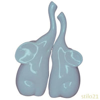 Dupla de Elefantes Decorativos em Cerâmica Moderna - [Frete Grátis]