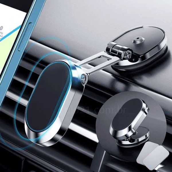 Suporte Magnético Dobrável De Celular para Carro rotação de 360°