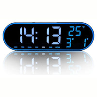 Relógio Parede Digital LED Tela Grande Com Bordas Iluminadas