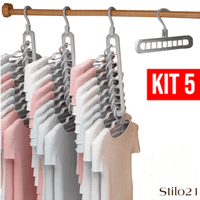 Kits de Cabides Mágico 9 Furos Multi Dobrável Organizador -   Frete Grátis