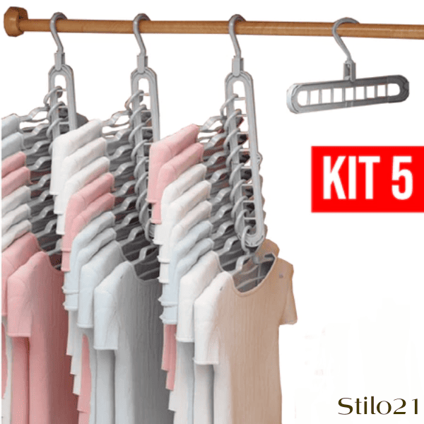 Kits de Cabides Mágico 9 Furos Multi Dobrável Organizador -   Frete Grátis