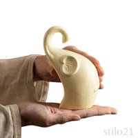 Escultura Elephant Family Exclusiva em Cerâmica - [Frete Grátis]