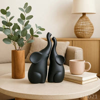 Dupla de Elefantes Decorativos em Cerâmica Moderna - [Frete Grátis]