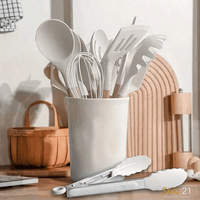 Kit 12 Peças de Talheres em Silicone Utensílios Premium  [Frete Grátis]