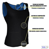 Regata Camiseta Termica Masculina Queima Gordura Calorias