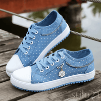 Tênis Feminino Casual Com Estampa Poá Rizzys