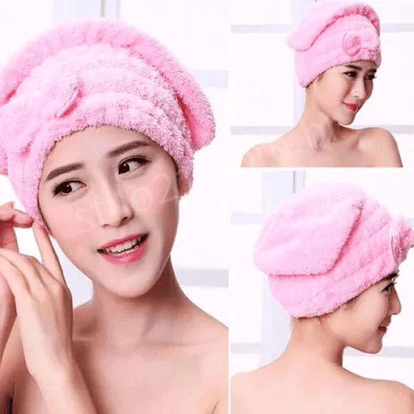 Touca Toalha de Secar Cabelo Microfibra Anti Frizz - Compre 1 e Leve 3