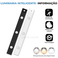 Luminária de LED Inteligente com Sensor de Movimento- [Frete Grátis]