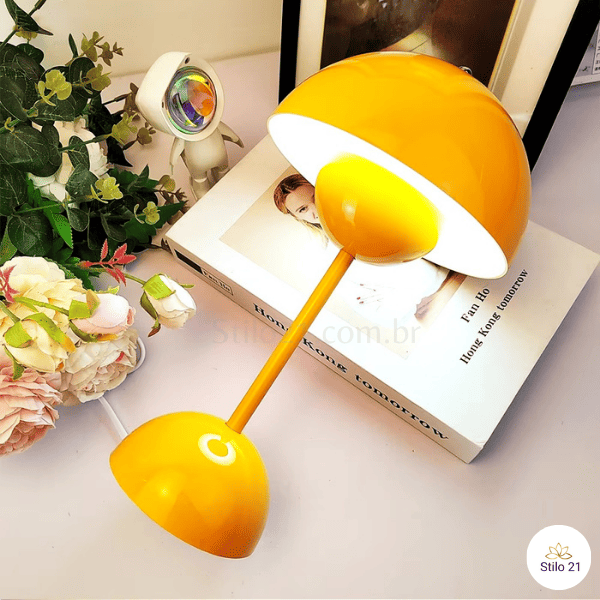 Luminária Led de Mesa LED USB Touch Cogumelo