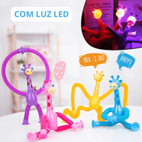 Kit com 4  Giraesticas - Girafas Divertidas e Coloridas com Ventosas
