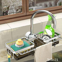 Suporte Organizador Prateleira Ajustável de Torneira Para Cozinha