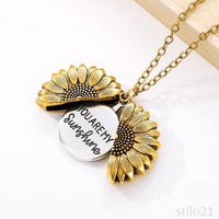 Colar Girassol - Relicário (Você é meu raio de Sol)