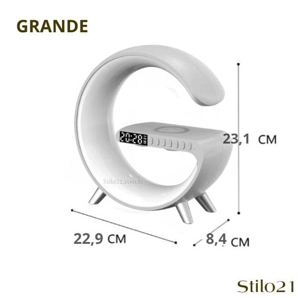 G-Speaker Smart Station Luminária, Alto Falante e Carregador Sem Fio - 4 em 1