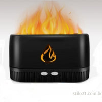 Umidificador Ar Flame Difusor Aromatizador Óleos Essenciais