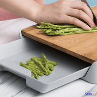 Tábua De Corte Em Bambu Com Bandeja