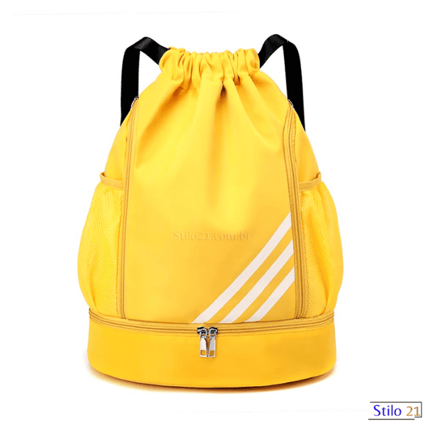 Mochila Saco Esportiva Impermeável Anti-Roubo com Cordão