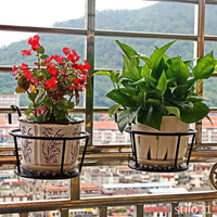 Suporte Suspenso para Vasos de Plantas – Cesto de Ferro Premium