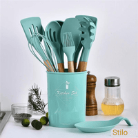 Kit 12 Peças de Talheres em Silicone Utensílios Premium  [Frete Grátis]