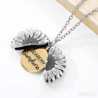 Colar Girassol - Relicário (Você é meu raio de Sol)