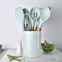 Kit 12 Peças de Talheres em Silicone Utensílios Premium  [Frete Grátis]