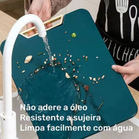 Tábua Para Corte de Alimentos Antibacteriana Verde  - Compre 1 Leve 2