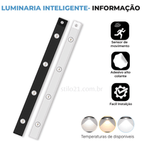 Luminária de LED Inteligente com Sensor de Movimento- [Frete Grátis]