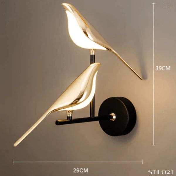 Arandela de Parede Decorativa Pássaro Nórdico - Led Bird