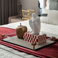 Escultura Homem Pensador Em Resina Arte Abstrata