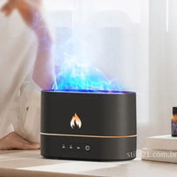 Umidificador Ar Flame Difusor Aromatizador Óleos Essenciais