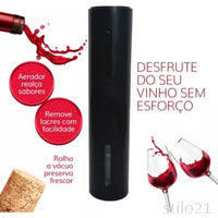 Kit Abridor De Vinho Automático Elétrico Premium Com Acessórios
