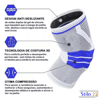 Joelheira 3D Articulada De Compressão Estabilizador Lateral |ALYVIO