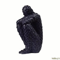 Escultura Homem Pensador Em Resina Arte Abstrata